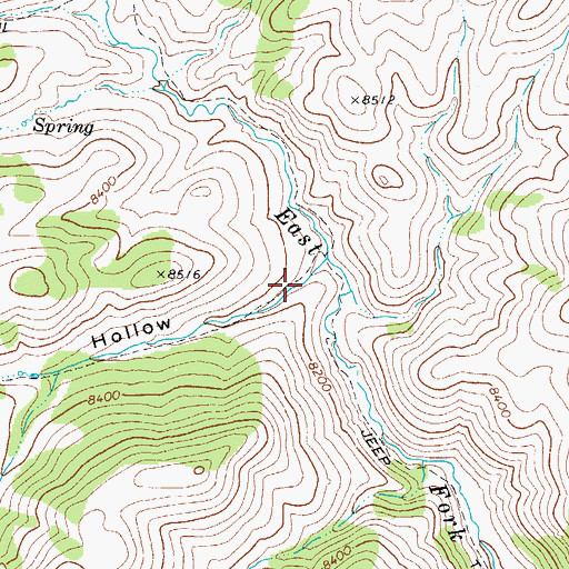 Topographic Map of Log Hollow, UT