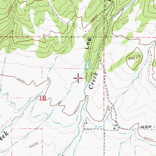 Topographic Map of Log Hollow, UT