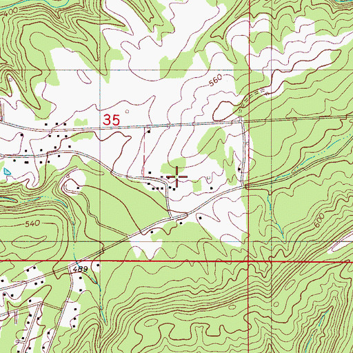 Topographic Map of Hueytown Church, AL