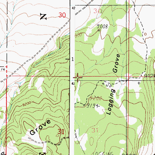 Topographic Map of Logging Grove, UT