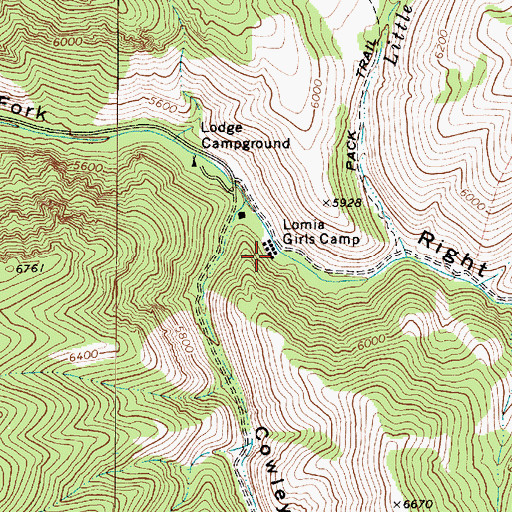 Topographic Map of Lomia Girls Camp, UT