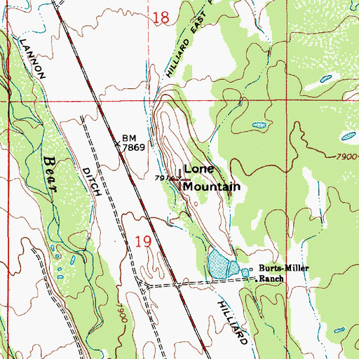 Topographic Map of Lone Mountain, UT