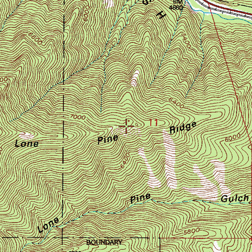 Topographic Map of Lone Pine Ridge, UT