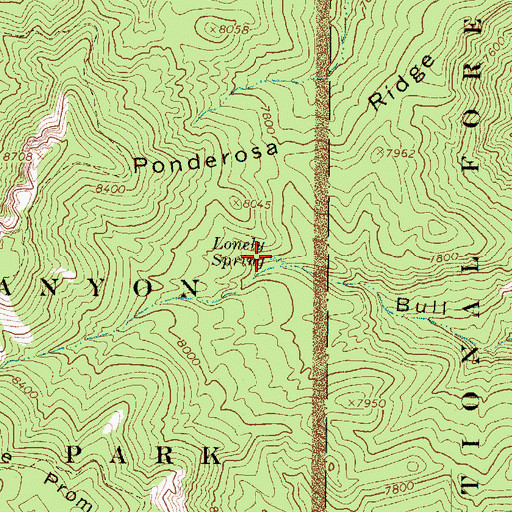 Topographic Map of Lonely Spring, UT