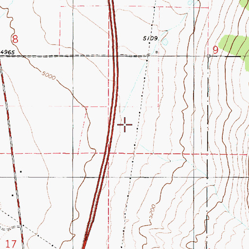 Topographic Map of Long Canyon, UT