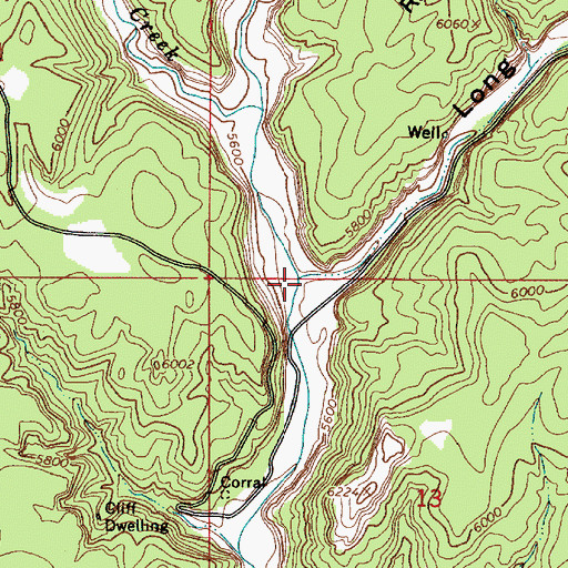 Topographic Map of Long Canyon, UT