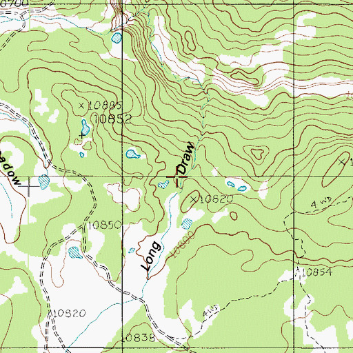 Topographic Map of Long Draw, UT