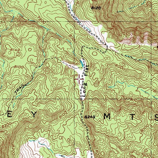Topographic Map of Long Flat, UT