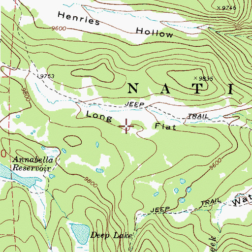 Topographic Map of Long Flat, UT
