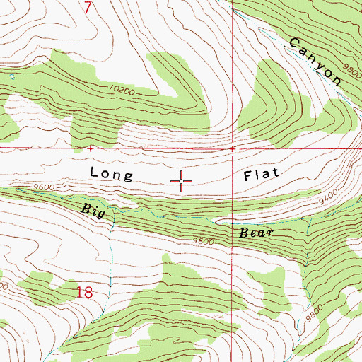 Topographic Map of Long Flat, UT