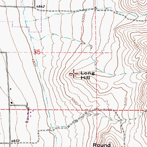 Topographic Map of Long Hill, UT