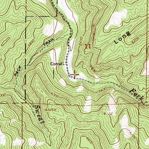 Topographic Map of Long Hollow, UT