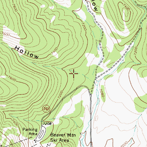 Topographic Map of Long Hollow, UT