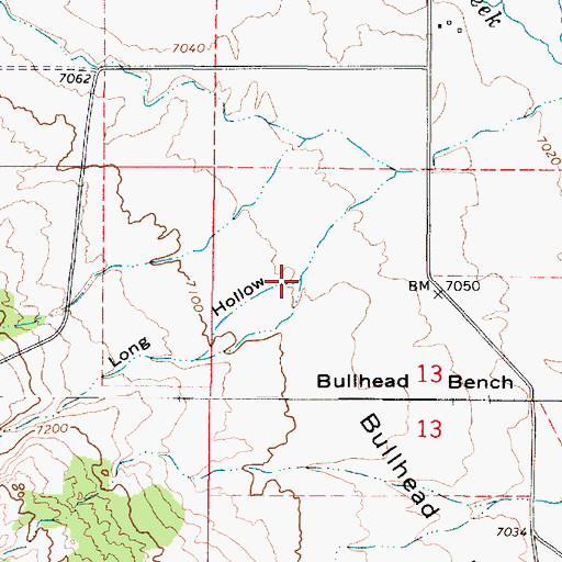 Topographic Map of Long Hollow, UT