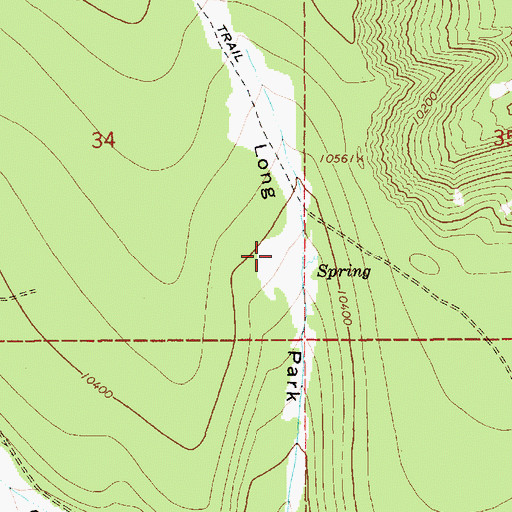 Topographic Map of Long Park, UT