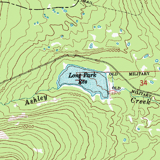 Topographic Map of Long Park Reservoir, UT