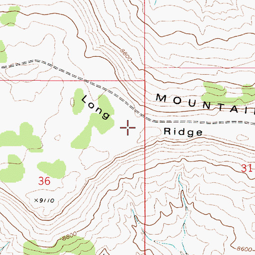 Topographic Map of Long Ridge, UT