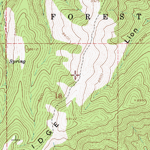 Topographic Map of Long Ridge, UT