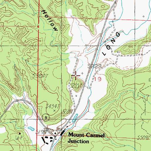 Topographic Map of Long Valley, UT
