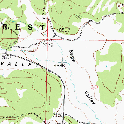 Topographic Map of Long Valley Creek, UT