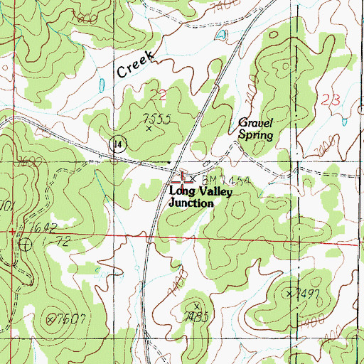 Topographic Map of Long Valley Junction, UT
