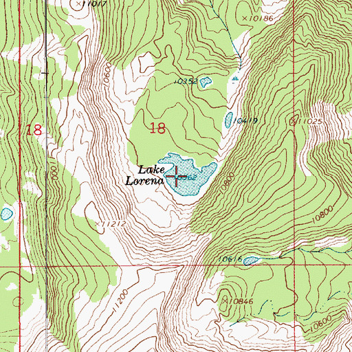 Topographic Map of Lake Lorena, UT
