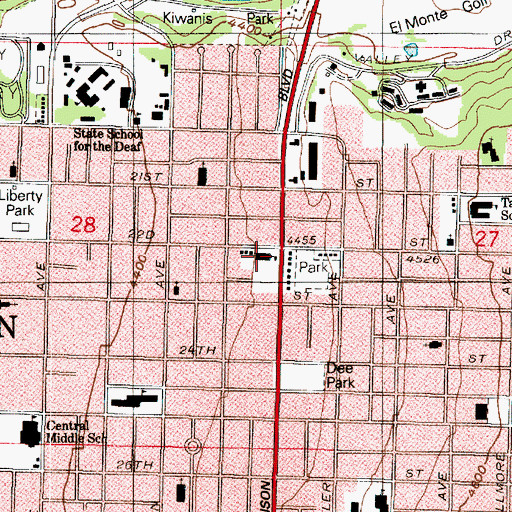 Topographic Map of Lorin Farr School, UT