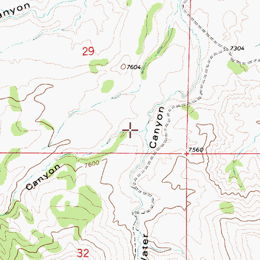 Topographic Map of Los Angeles Canyon, UT
