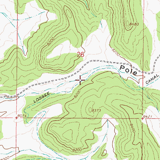Topographic Map of Lossee Canal, UT