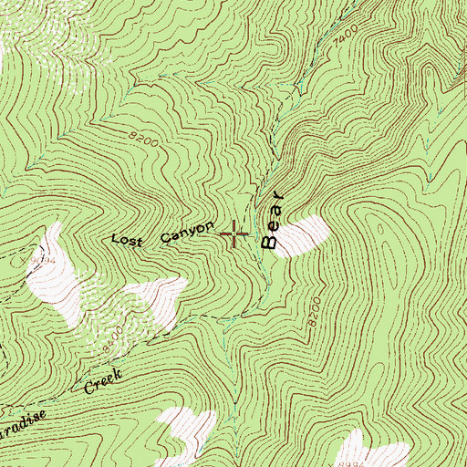 Topographic Map of Lost Canyon, UT