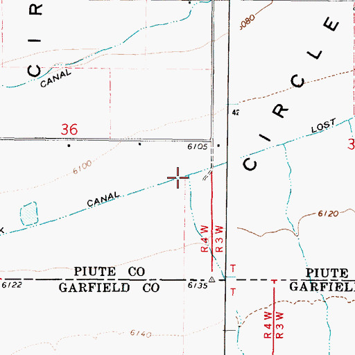 Topographic Map of Lost Creek Canal, UT