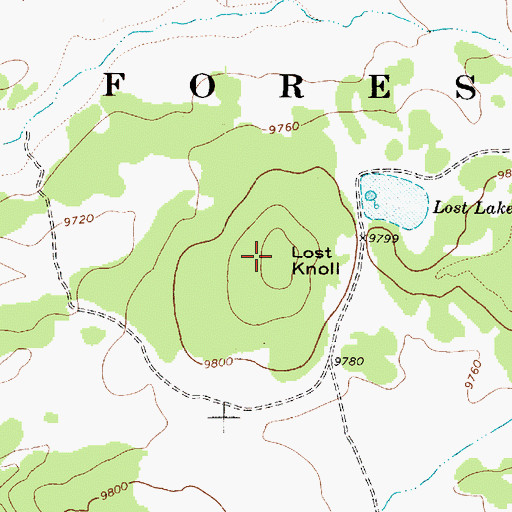 Topographic Map of Lost Knoll, UT