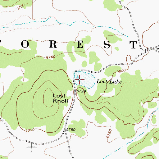 Topographic Map of Lost Lake, UT