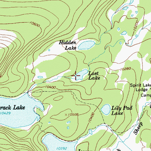 Topographic Map of Lost Lake, UT
