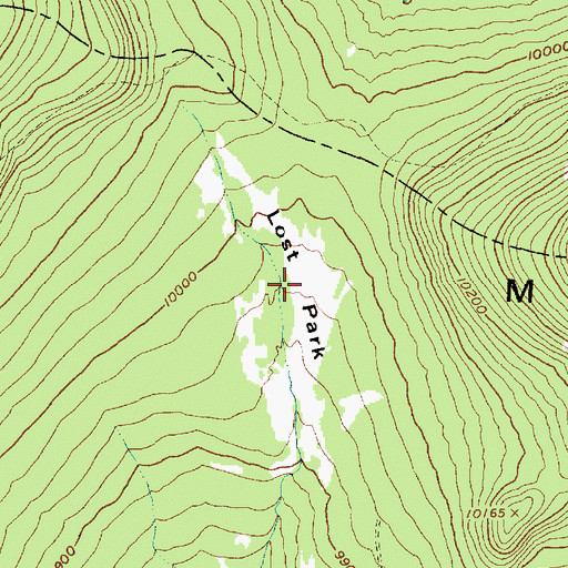 Topographic Map of Lost Park, UT
