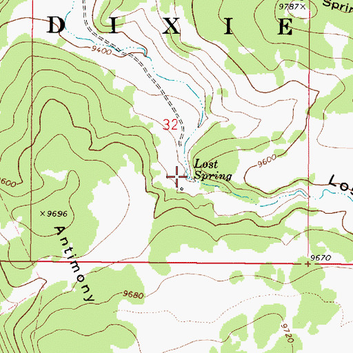 Topographic Map of Lost Spring, UT