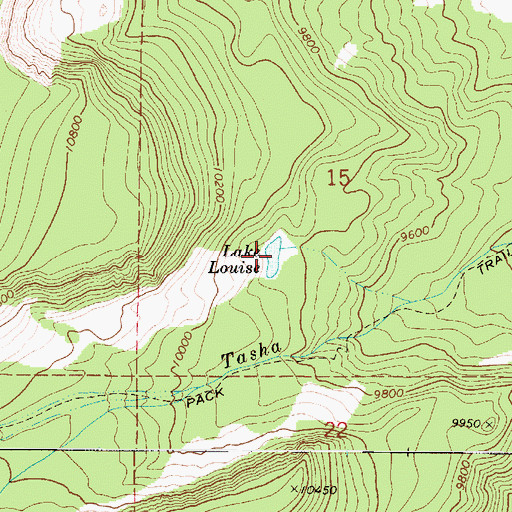 Topographic Map of Lake Louise, UT
