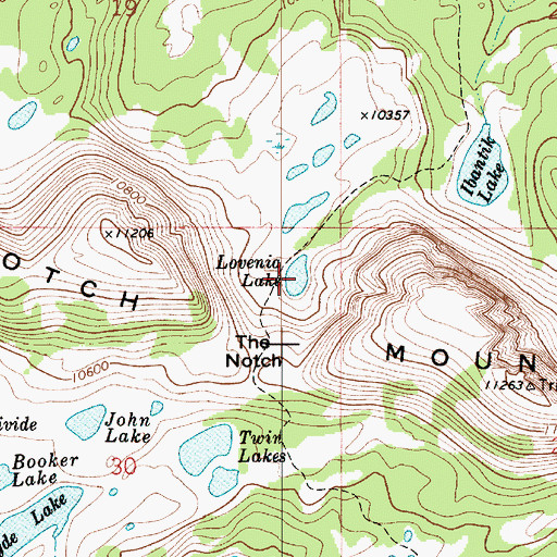 Topographic Map of Lovenia Lake, UT