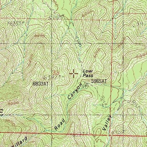 Topographic Map of Low Pass, UT
