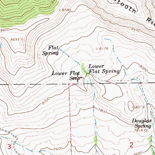 Topographic Map of Lower Flat Seep, UT