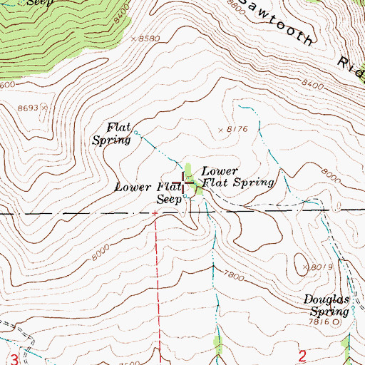 Topographic Map of Lower Flat Spring, UT