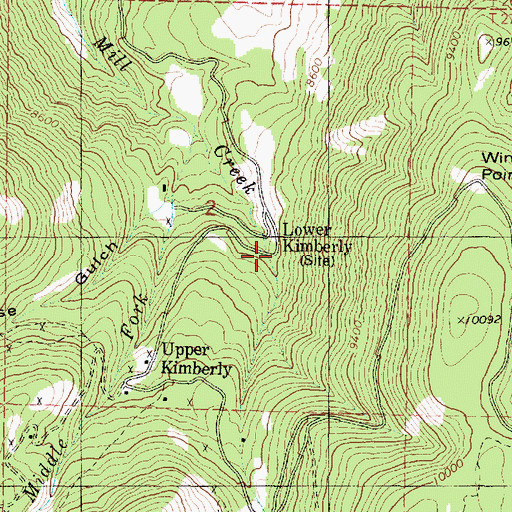 Topographic Map of Lower Kimberly, UT