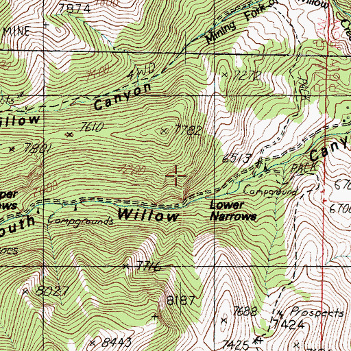 Topographic Map of Lower Narrows, UT