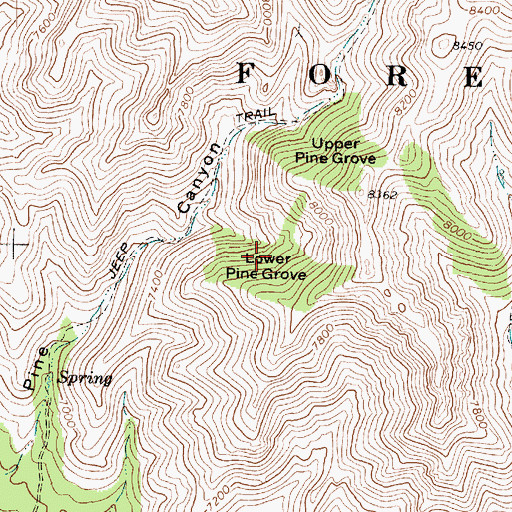 Topographic Map of Lower Pine Grove, UT