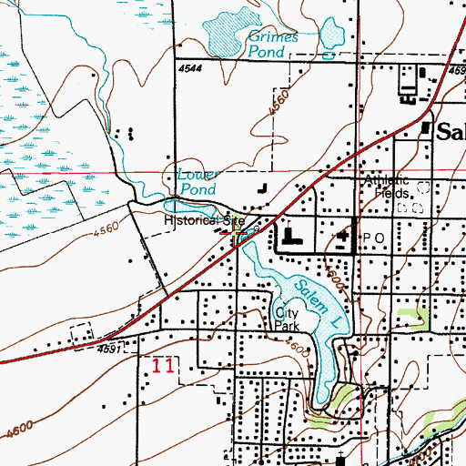 Topographic Map of Lower Pond, UT