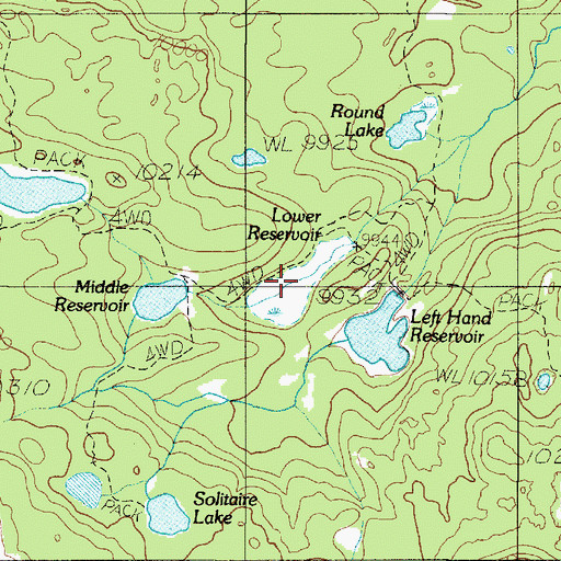 Topographic Map of Lower Reservoir, UT