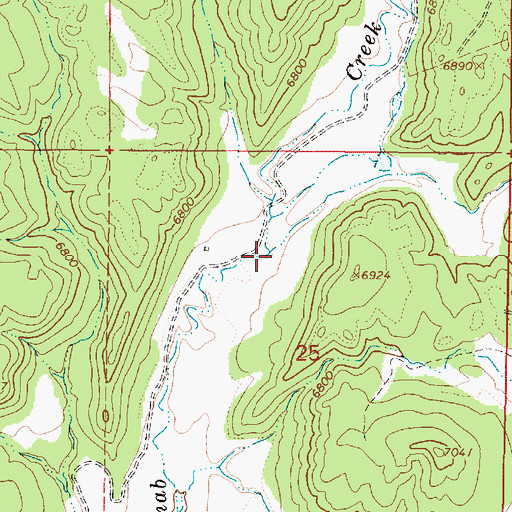 Topographic Map of Lower Robinson Creek, UT