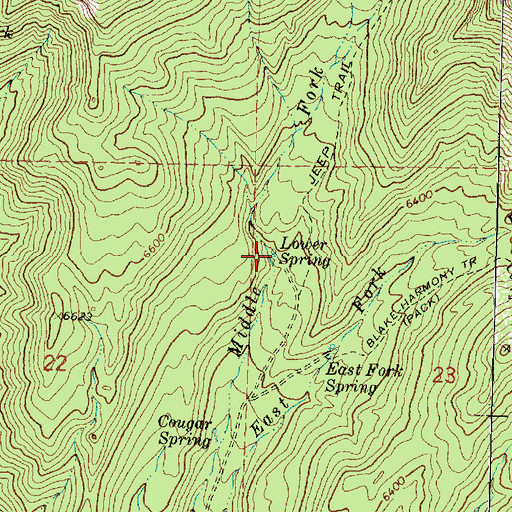 Topographic Map of Lower Spring, UT