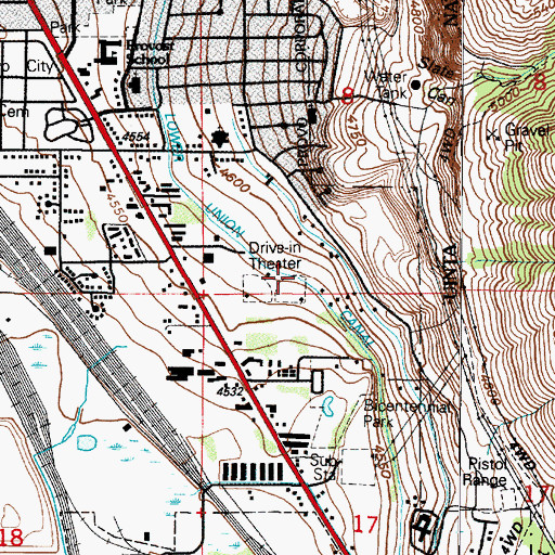 Topographic Map of Lower Union Canal, UT