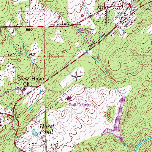 Topographic Map of Jack M Dabbs Area Vocational Center, AL